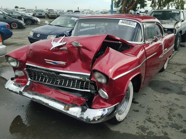 VC550025754 - 1955 CHEVROLET BEL AIRE RED photo 2