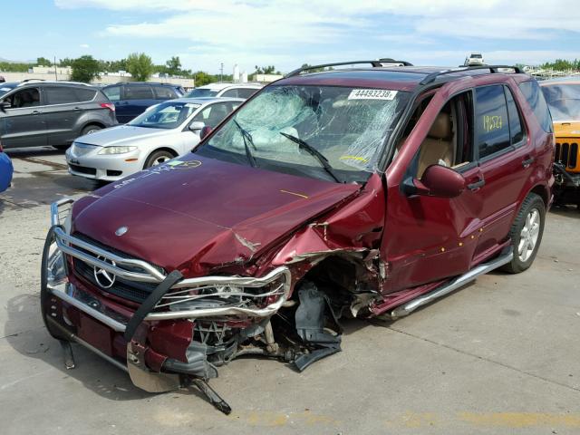 4JGAB72E7YA193765 - 2000 MERCEDES-BENZ ML 430 勃艮第红 照片 2