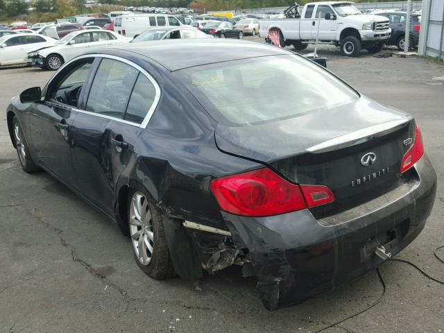 JNKBV61F17M805619 - 2007 INFINITI G35 BLACK photo 3