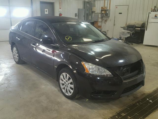 3N1AB7AP8EY256244 - 2014 NISSAN SENTRA S BLACK photo 1