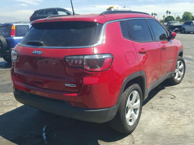 3C4NJCBB9JT140247 - 2018 JEEP COMPASS LA RED photo 4