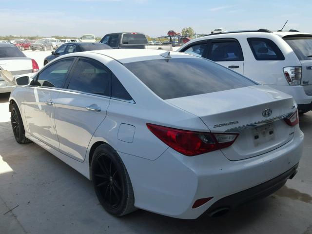 5NPEC4AB6EH901128 - 2014 HYUNDAI SONATA SE WHITE photo 3