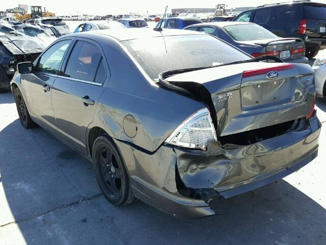 3FAHP0HA1AR389282 - 2010 FORD FUSION SE GRAY photo 3