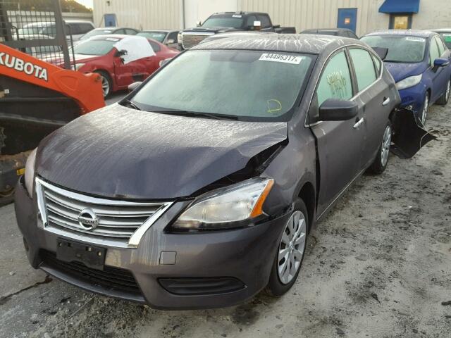 3N1AB7AP1EY329115 - 2014 NISSAN SENTRA S GRAY photo 2