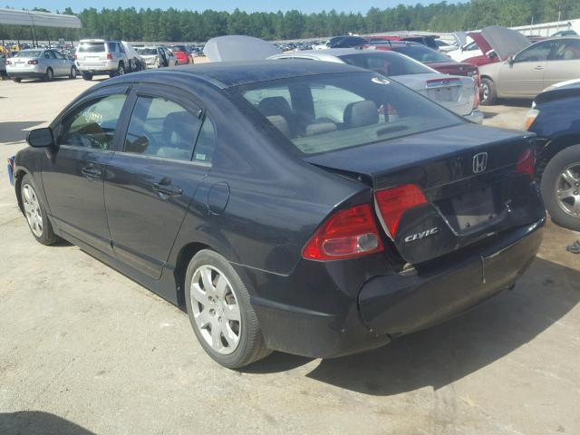 1HGFA16507L126076 - 2007 HONDA CIVIC BLACK photo 3