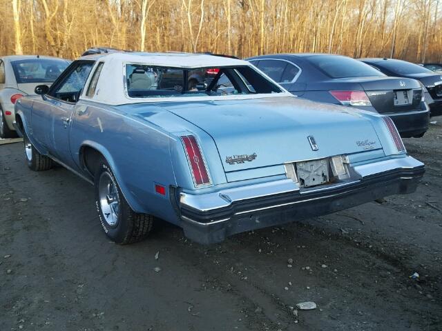 3M57R6R133073 - 1976 OLDSMOBILE CUTLASS BLUE photo 3