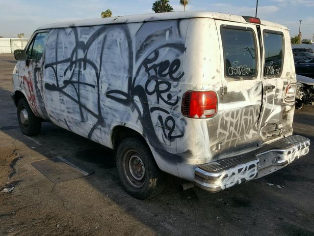 2B7KB31Z7SK574596 - 1995 DODGE RAM VAN B3 WHITE photo 3