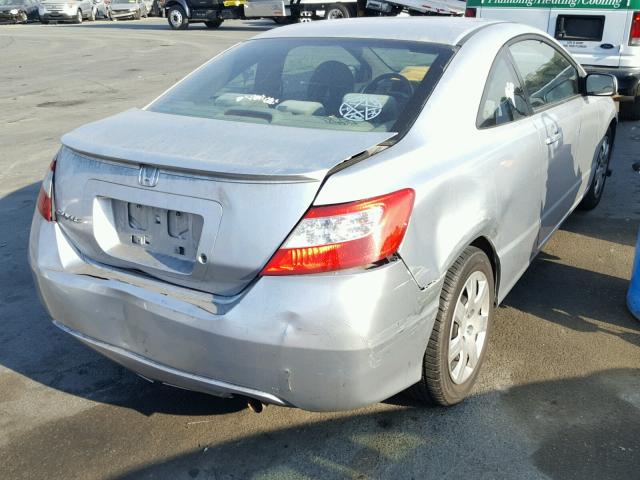 2HGFG12666H542576 - 2006 HONDA CIVIC LX SILVER photo 4