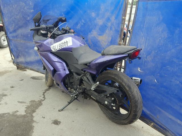 JKAEXMJ198DA10236 - 2008 KAWASAKI EX250 J PURPLE photo 3