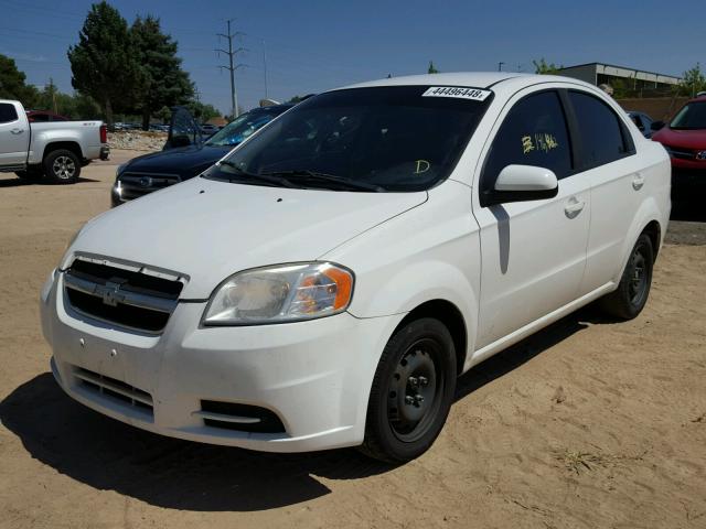 KL1TD5DE8AB116371 - 2010 CHEVROLET AVEO LS WHITE photo 2