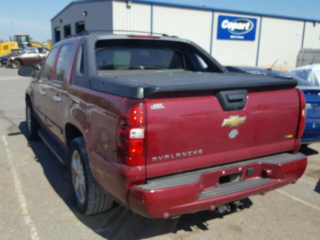 3GNEC12087G291294 - 2007 CHEVROLET AVALANCHE RED photo 3