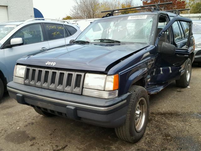 1J4GZ88S8PC123766 - 1993 JEEP GRAND CHER BLUE photo 2