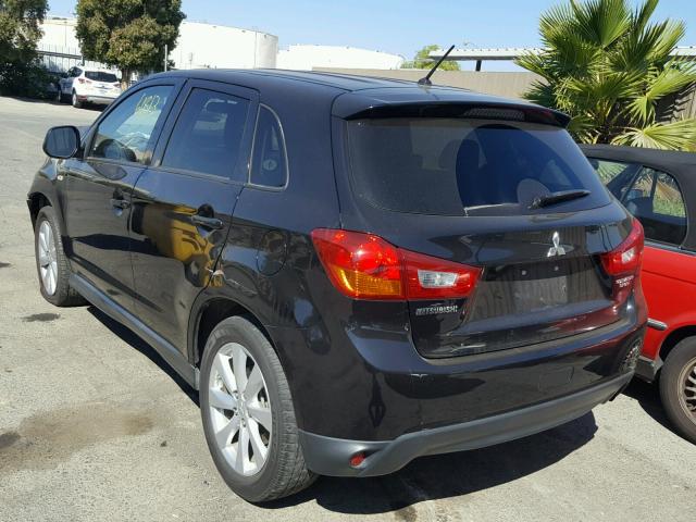 4A4AP3AU2EE008669 - 2014 MITSUBISHI OUTLANDER BLACK photo 3