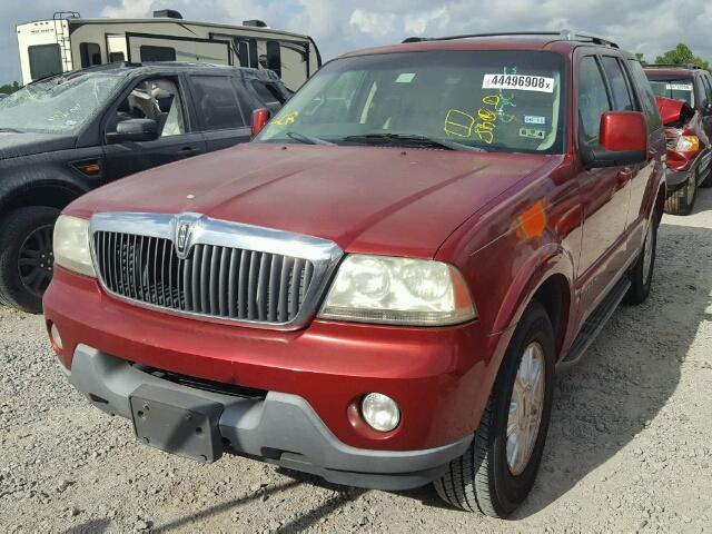 5LMEU68H24ZJ01266 - 2004 LINCOLN AVIATOR 红色 照片 2