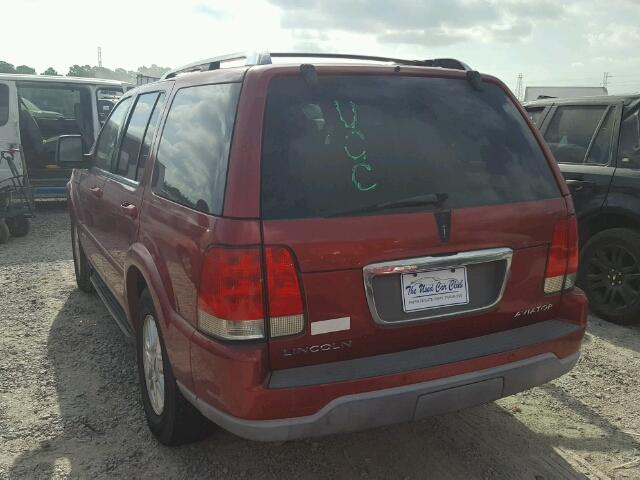 5LMEU68H24ZJ01266 - 2004 LINCOLN AVIATOR 红色 照片 3