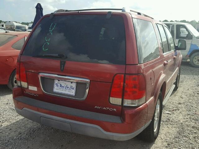 5LMEU68H24ZJ01266 - 2004 LINCOLN AVIATOR 红色 照片 4