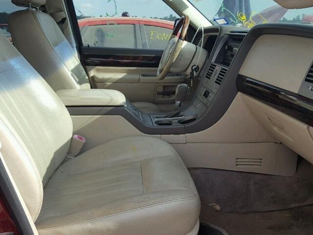 5LMEU68H24ZJ01266 - 2004 LINCOLN AVIATOR 红色 照片 5