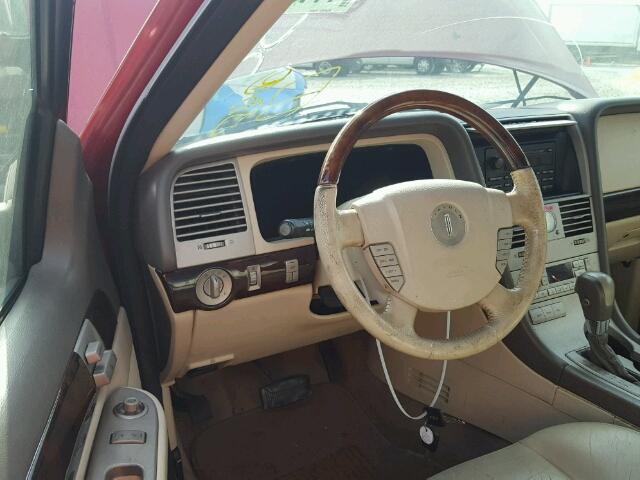 5LMEU68H24ZJ01266 - 2004 LINCOLN AVIATOR 红色 照片 9