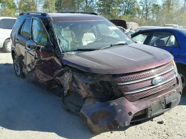 1FMHK8F8XCGA15153 - 2012 FORD EXPLORER L BURGUNDY photo 1