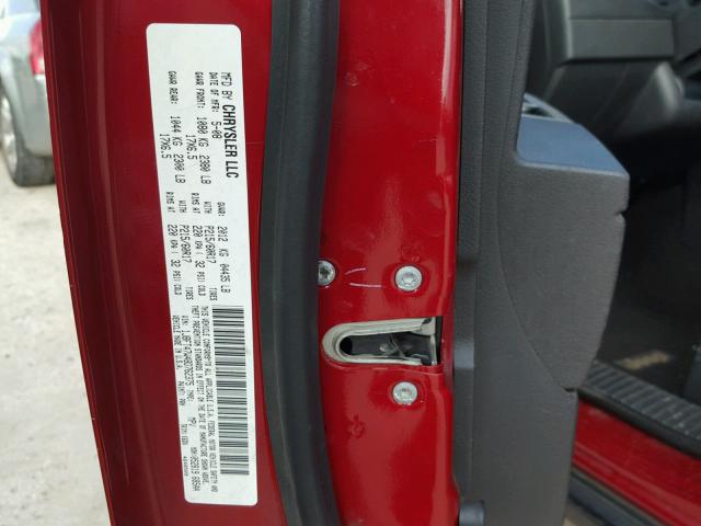 1J8FT47W48D762375 - 2008 JEEP COMPASS SP BURGUNDY photo 10