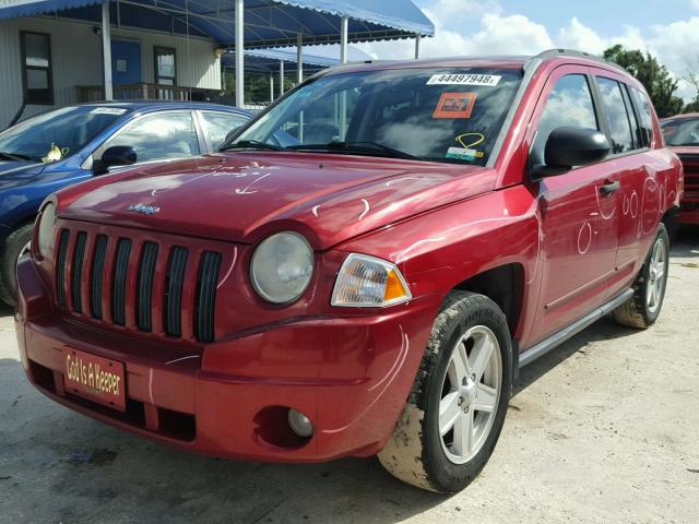 1J8FT47W48D762375 - 2008 JEEP COMPASS SP BURGUNDY photo 2