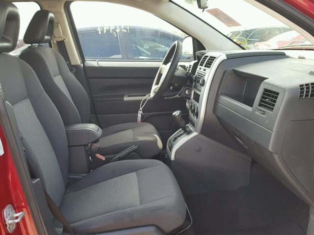 1J8FT47W48D762375 - 2008 JEEP COMPASS SP BURGUNDY photo 5