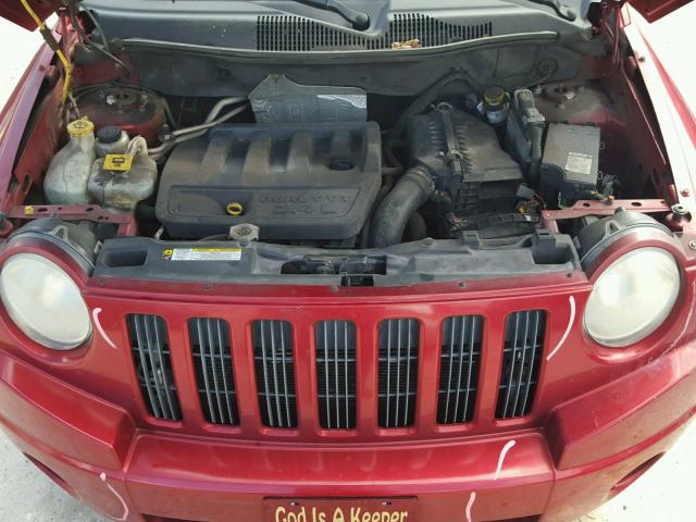 1J8FT47W48D762375 - 2008 JEEP COMPASS SP BURGUNDY photo 7