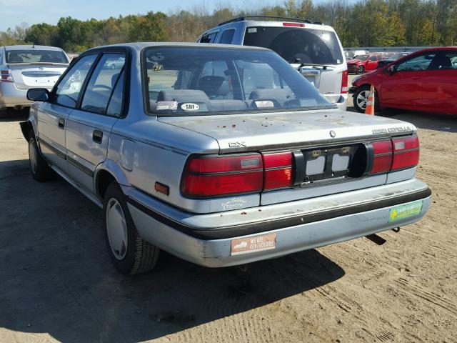 JT2AE94A3M3462403 - 1991 TOYOTA COROLLA DL BLUE photo 3