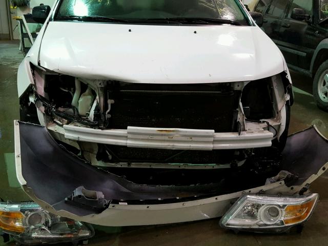 5FNRL5H68CB008535 - 2012 HONDA ODYSSEY EX WHITE photo 9