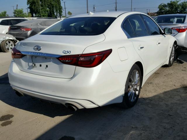 JN1EV7AP0JM352357 - 2018 INFINITI Q50 LUXE WHITE photo 4