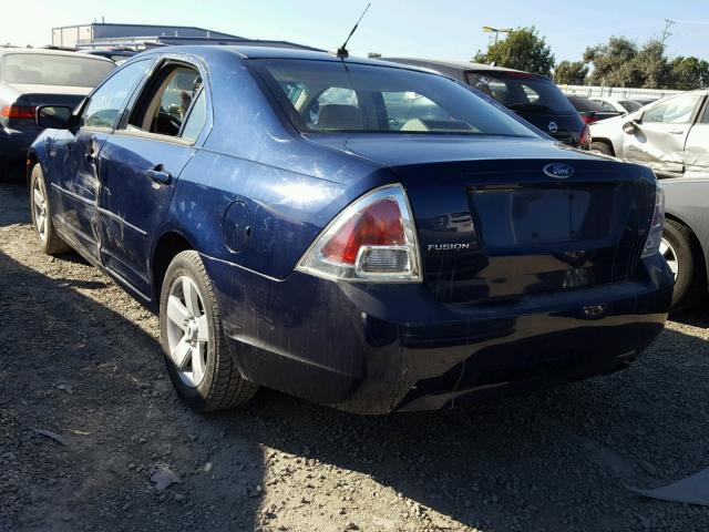 3FAHP07Z57R143125 - 2007 FORD FUSION BLUE photo 3