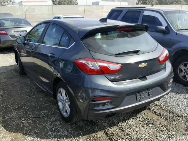 3G1BD6SM8HS517334 - 2017 CHEVROLET CRUZE LT GRAY photo 3