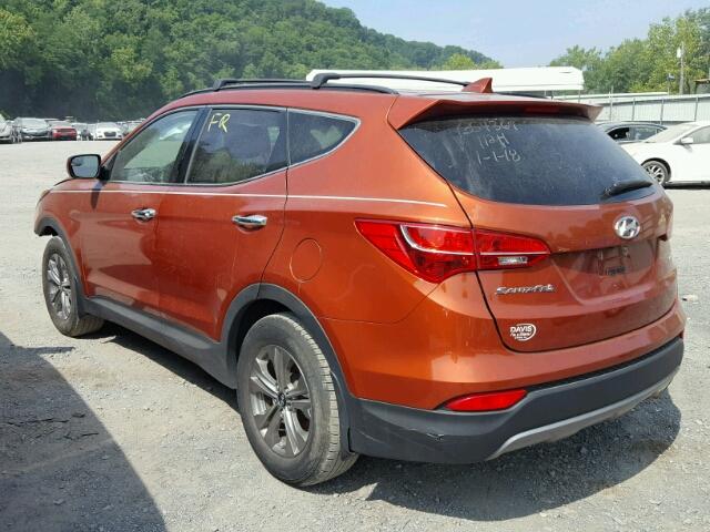 5XYZU3LB2GG335582 - 2016 HYUNDAI SANTA FE S ORANGE photo 3