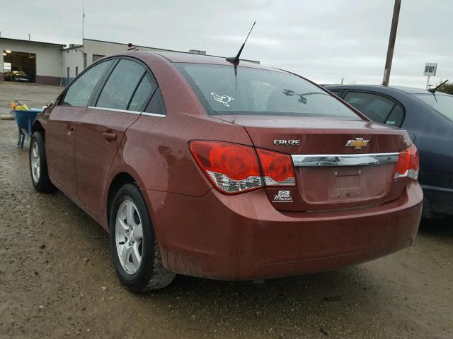 1G1PF5SC6C7375347 - 2012 CHEVROLET CRUZE BURGUNDY photo 3