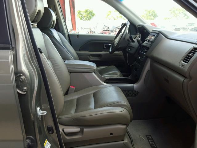 5FNYF286X7B007703 - 2007 HONDA PILOT EXL GREEN photo 5