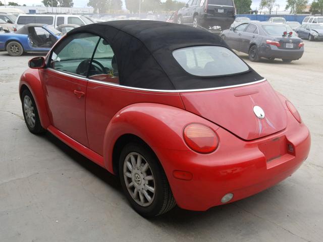 3VWCM31Y34M315155 - 2004 VOLKSWAGEN NEW BEETLE 红色 照片 3