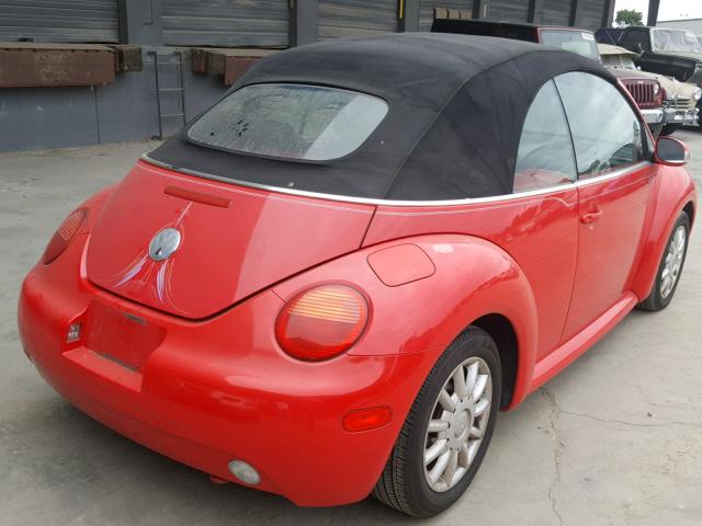 3VWCM31Y34M315155 - 2004 VOLKSWAGEN NEW BEETLE 红色 照片 4
