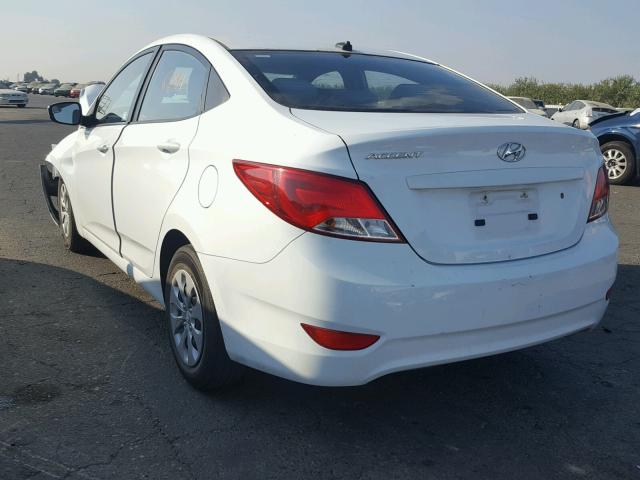 KMHCT4AE1FU819117 - 2015 HYUNDAI ACCENT GLS WHITE photo 3