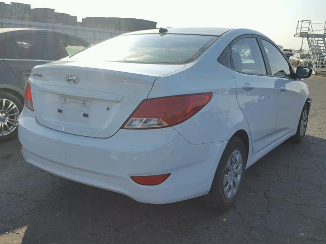 KMHCT4AE1FU819117 - 2015 HYUNDAI ACCENT GLS WHITE photo 4