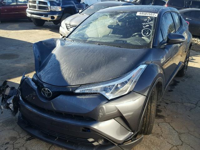 NMTKHMBX5JR018199 - 2018 TOYOTA C-HR XLE GRAY photo 2