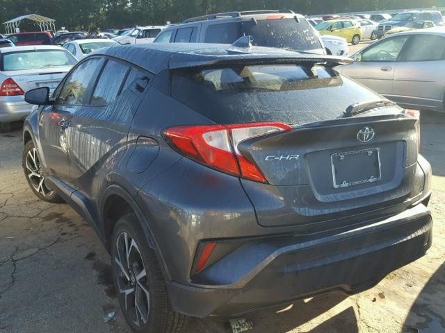 NMTKHMBX5JR018199 - 2018 TOYOTA C-HR XLE GRAY photo 3