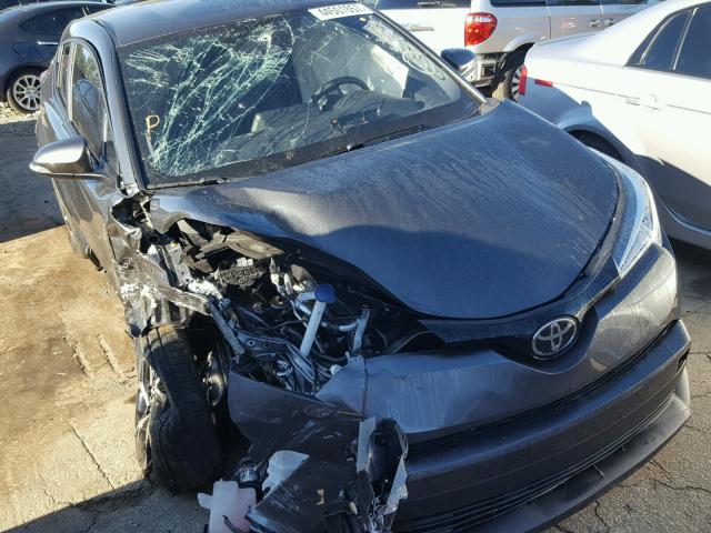 NMTKHMBX5JR018199 - 2018 TOYOTA C-HR XLE GRAY photo 9