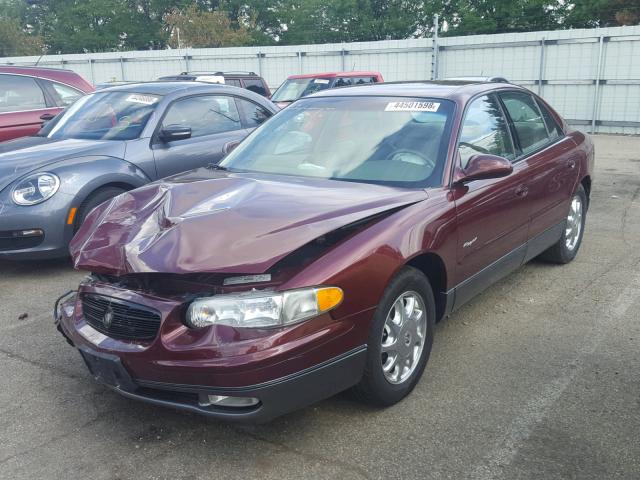 2G4WF5218W1460818 - 1998 BUICK REGAL GS BURGUNDY photo 2