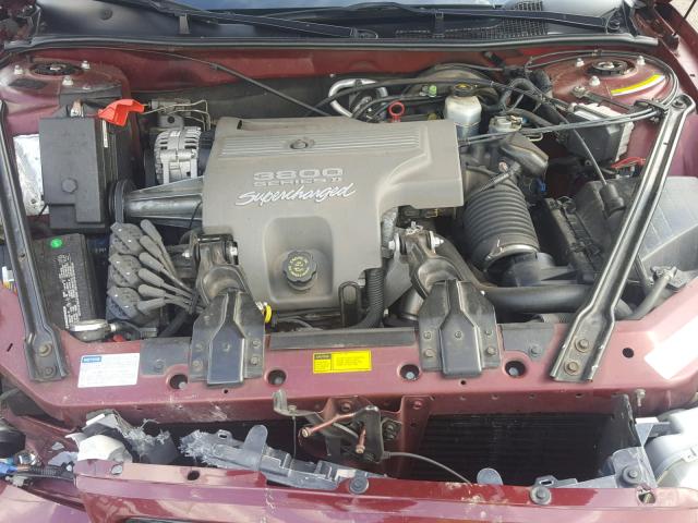 2G4WF5218W1460818 - 1998 BUICK REGAL GS BURGUNDY photo 7