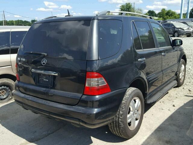 4JGAB57E55A559148 - 2005 MERCEDES-BENZ ML 350 BLACK photo 4