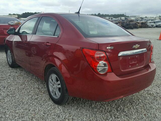 1G1JC5SH9C4189362 - 2012 CHEVROLET SONIC LT RED photo 3