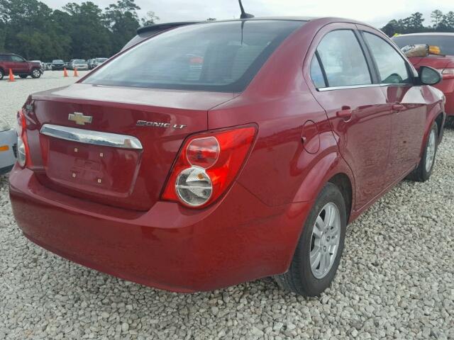 1G1JC5SH9C4189362 - 2012 CHEVROLET SONIC LT RED photo 4