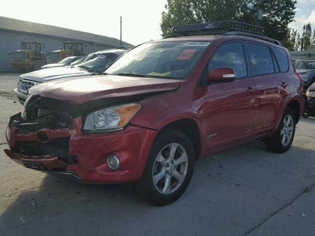 2T3DK4DV6BW037240 - 2011 TOYOTA RAV4 LIMIT RED photo 2