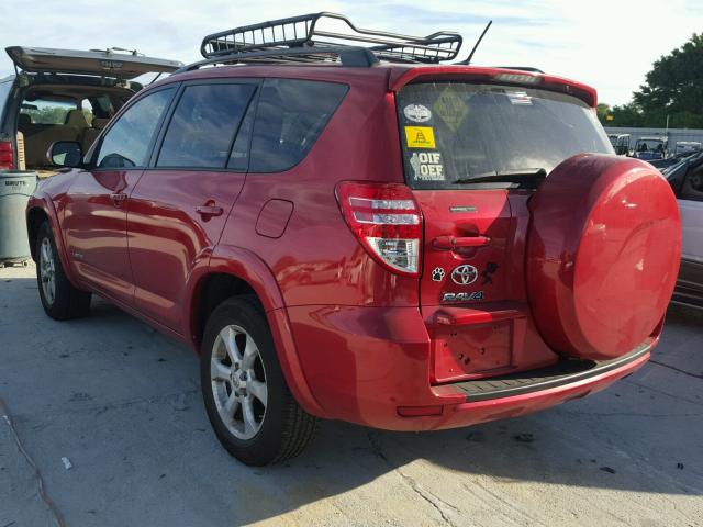 2T3DK4DV6BW037240 - 2011 TOYOTA RAV4 LIMIT RED photo 3