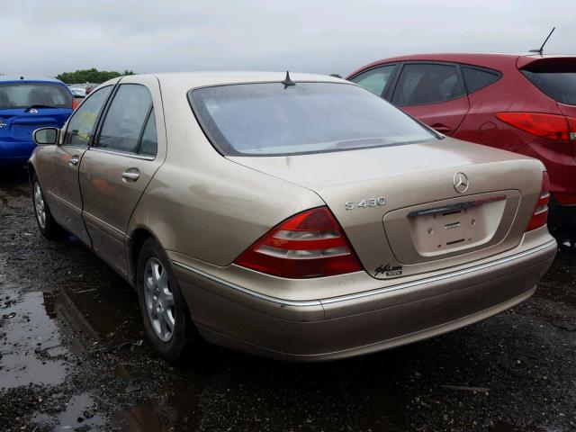 WDBNG70J61A178640 - 2001 MERCEDES-BENZ S 430 GOLD photo 3